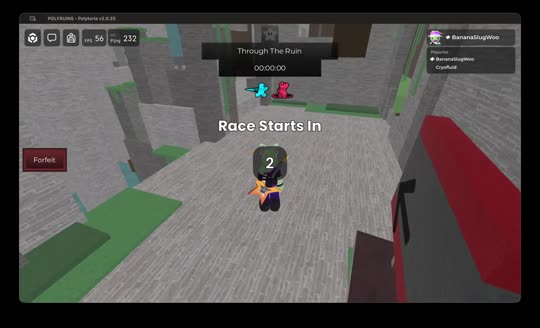 37.05 through the ruins double jump polyruins run